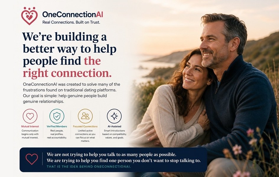 OneConnectionAI mission focused on genuine relationships and meaningful connections